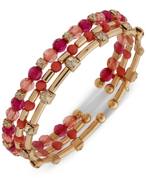 3-Pc. Gold-Tone Multi-Stone Coil Bracelet