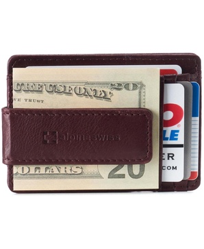 Mens RFID Safe Magnetic Money Clip Wallet Slim Front Pocket Wallet