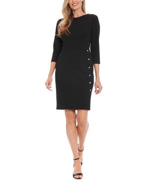 Women's Button-Trim Sheath Dress