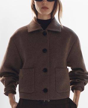 Women's Pockets Detail Wool-Blend Jacket