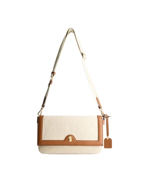 Lurex Linen Long Flap Crossbody