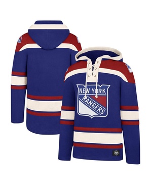 Men's Blue New York Rangers Big and Tall Superior Lacer Pullover Hoodie