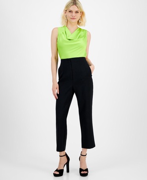 Petite High-Rise Tapered Pants, Created for Macy's 