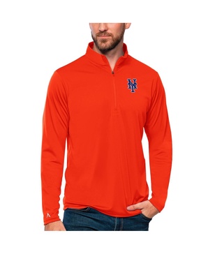 Men's Orange New York Mets Tribute Quarter-Zip Pullover Top