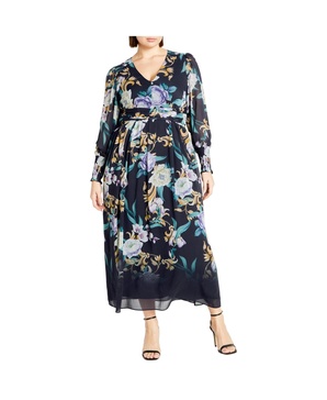 Plus Size Selena Print Maxi Dress