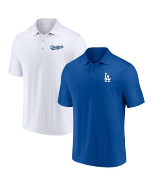 Men's Royal, White Los Angeles Dodgers Dueling Logos Polo Shirt Combo Set