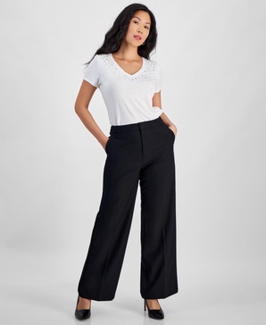 Petite Wide-Leg Pants, Created for Macy's