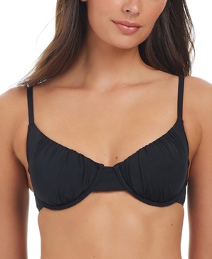 Women's Beach Goddess Shirred-Cup Bikini Top