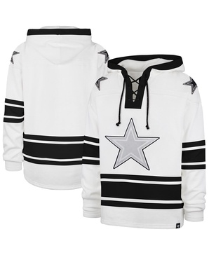 Men's White Dallas Cowboys After Image Superior Lacer Pullover Hoodie