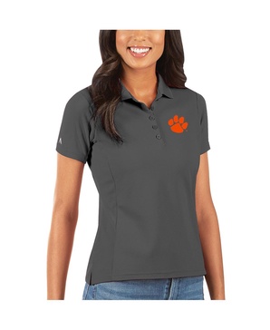 Women's Charcoal Clemson Tigers Legacy Pique Polo