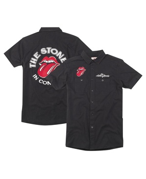 Men's Black Rolling Stones Brew Master Button-Up Shirt
