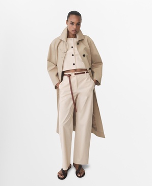 Women's Cotton Straight Mid-Rise Pants