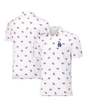 Men's White Los Angeles Dodgers Americana Polo