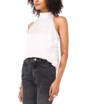 Women's Ruffled Sleeveless Halter Top