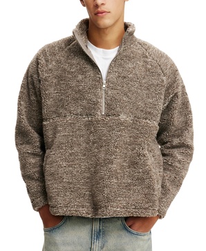 Men's Teddy 1/2 Zip Fleece Sweatshirt