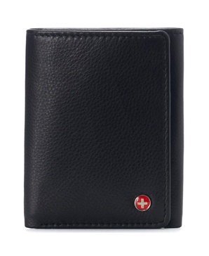 Mens Leon Trifold Wallet RFID Safe Bifold Genuine Leather ID Window