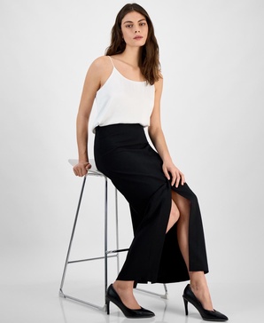 Women's Crepe Maxi Skirt, Exclusively at Macy's