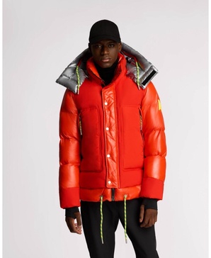 Men's Farlin Mixed Media Relaxed Fit Puffer with Removable Hood