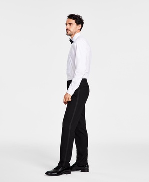 Men's Slim-Fit Stretch Black Tuxedo Pants, Created for Macy's 