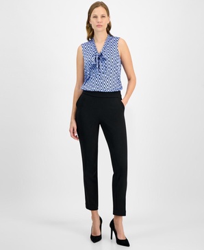 Women's Pull-On Stretch Ankle Trousers, Regular & Petite 