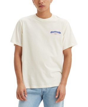 Men's Relaxed Fit Short Sleeve Crewneck Egret Graphic T-Shirt