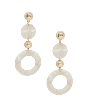 Soft Focus Resin Circle Drop Earrings