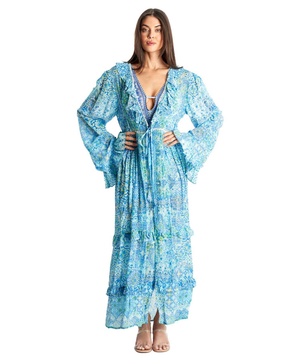 Women's Maxi Tiered Overshirt Dress