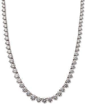 Sterling Silver Necklace, Cubic Zirconia Necklace (53 ct. t.w.)