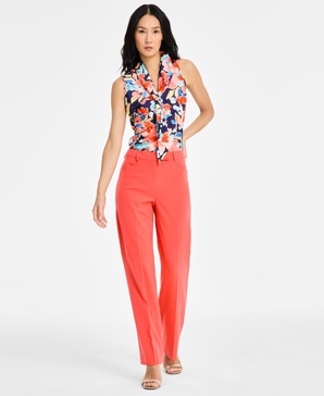 Women's High-Rise Straight-Leg Pants 