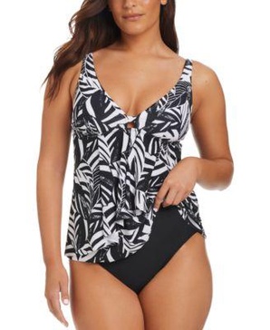 Sharp Observation Tankini & High-Waist Bottom