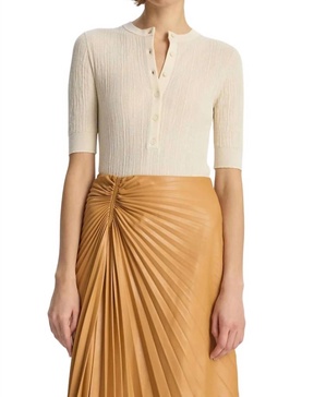 fisher top in white