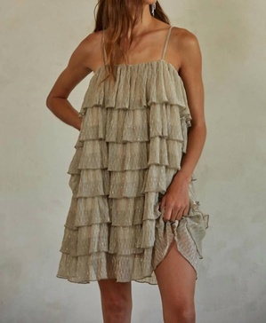 in my dreams dress in silver/metallic