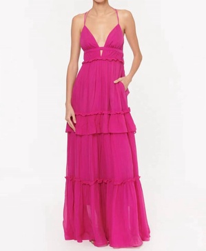doris dress in dahlia