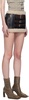 Black Pin-Buckle Shearling Miniskirt