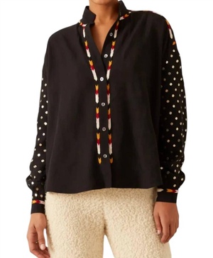 ana stardust shirt in black