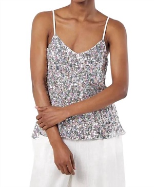 sequin cami top in multi
