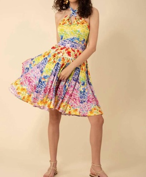 wren jersey dress in multi
