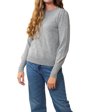 nelia cashmere sweater in heather grey