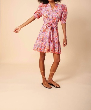 matilde voile dress in pink
