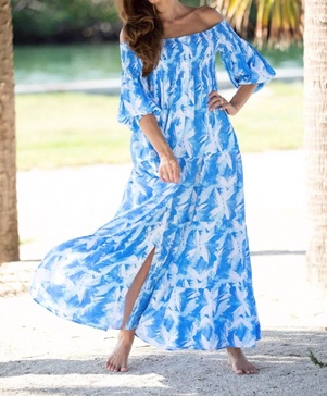 silvana maxi dress in blue