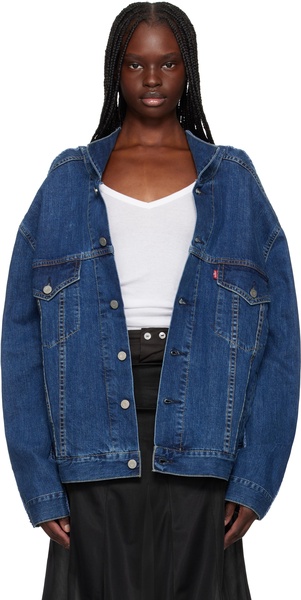 Navy The Cristaseya Edition Paneled Denim Jacket