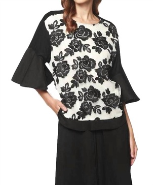 gigi top in bat orchid