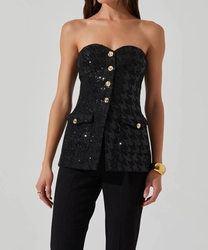 milani sequin top in black