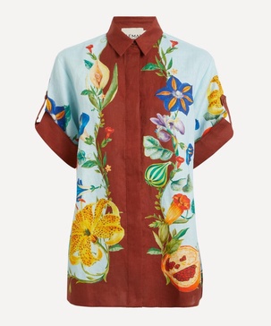 Dahlia Floral Linen Shirt