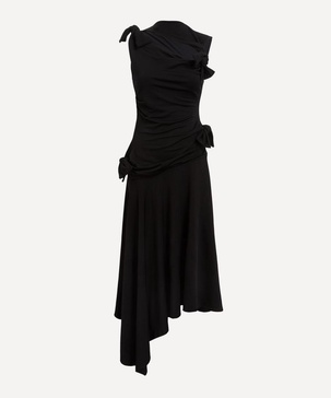 Black Tie-Up Dress