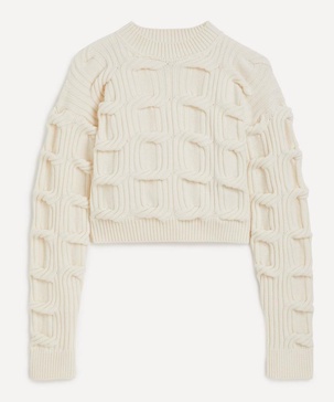 Falabella Cable-Knit Wool Jumper