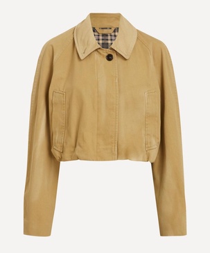 Cropped Twill Jacket