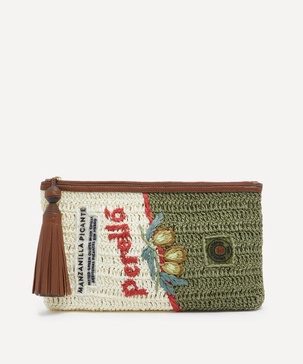 Anya Brands Perello Raffia Pochette Bag