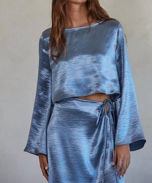 misha top in blue teal