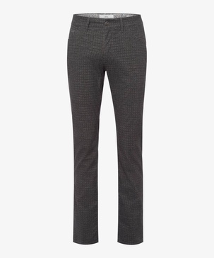 men's woolook houndstooth chuck five pocket trousers in graphite